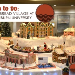 the Gingerbread Village at the Hotel at Auburn University
